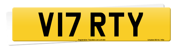 Registration number V17 RTY